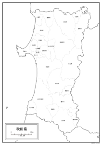 秋田県市町村地図